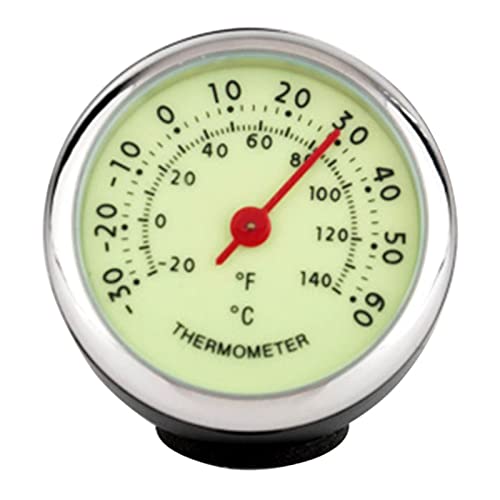 Rundes Thermometer Mit 40 Mm Panel Durchmesser Aufklebbares Temperaturmessgerät 40 Mm Panel Durchmesser Für Automobil Haushalt Büro Mini Thermometer von FENOHREFE