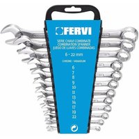 12 tlg ring maulschlüssel satz 6 - 22 mm maul ringschlüssel-satz Fervi 0073 von FERVI