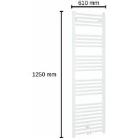 Handtuch-Heizkörper Typ Jessica 1250x610 mm 5,8 l mit Mittelanschluss Handtuchheizung Heizkörper von FEUER-ANKER