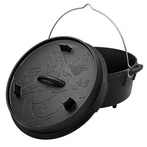 FEUERGOTT 71006 Dutch Oven 4,5 l mit Füßen von FEUERGOTT