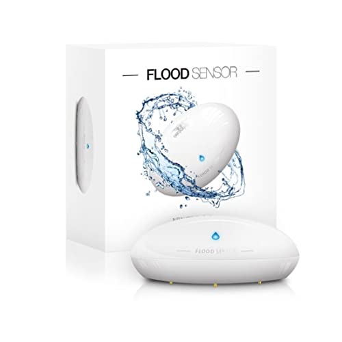 FIBARO Flood Sensor / Z-Wave Plus Wassermelder, Hochwasser, Leck und Temperatursensor, FGFS-101 von FIBARO