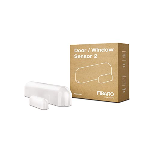 FIBARO Door Windows Sensor 2 / Z-Wave Plus Türfenster und Temperatursensor, White, FGDW-002-1 von FIBARO