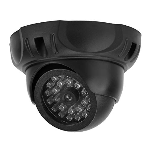 Dummy-Kamera Außen Innen Gefälschte Überwachungskamera Simulierte Kuppelüberwachungskamera mit Blinkendem Rotem LED-Licht für das Home Office (ohne Batterie) von FILFEEL