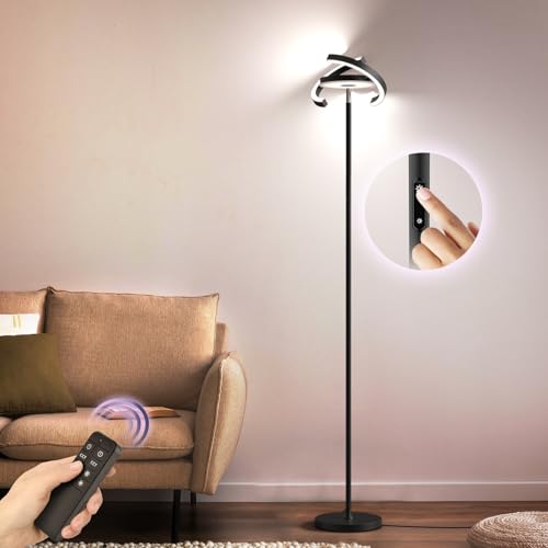 FIMEI Stehlampe LED, Stehleuchte 36W, Stufenlos Dimmbar 3000K-6000K Farbtemperaturen Modern Deckenfluter mit Fernbedienung, Touch Stehleuchte Unabhängige Steuerung, für Wohnzimmer Schlafzimmer Büro FIMEI Stehlampe LED, Stehleuchte 36W, Stufenlos Dimmbar 3000K-6000K Farbtemperaturen Modern Deckenfluter mit Fernbedienung, Touch Stehleuchte Unabhängige Steuerung, für Wohnzimmer Schlafzimmer Büro von FIMEI