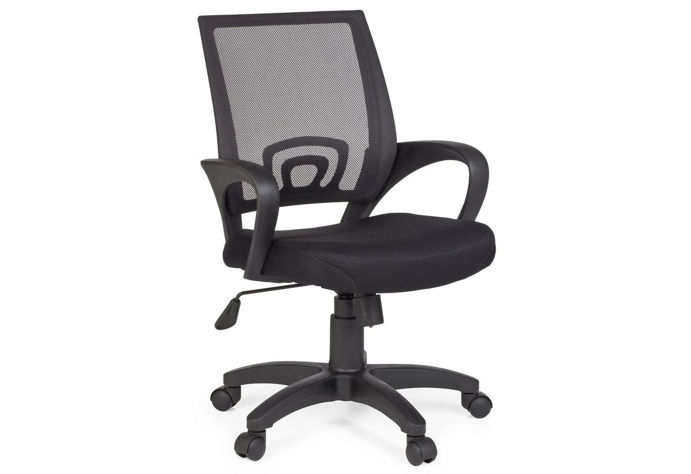 FINEBUY Drehstuhl SuVa1029_1 (Bürostuhl Schwarz Schreibtischstuhl mit Armlehne), Bürodrehstuhl ergonomisch Jugendstuhl von FINEBUY