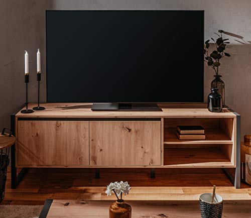 TV-Ständer Eiche anthrazit cm 160 x 55 x 40 h von iperbriko