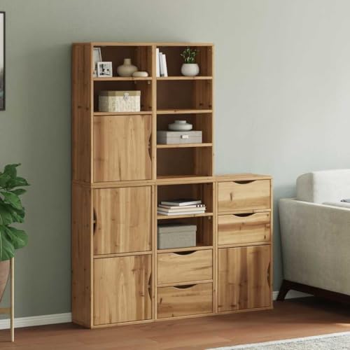 FIRBNUS Buffetschrank Beistellschrank 5 STK. Seitenschrank Sideboard Aufbewahrungsmöbel Hochschrank Kommode für Wohnzimmer Schlafzimmer oder Büro Modulares Design Braun 40x24x79 cm FIRBNUS Buffetschrank Beistellschrank 5 STK. Seitenschrank Sideboard Aufbewahrungsmöbel Hochschrank Kommode für Wohnzimmer Schlafzimmer oder Büro Modulares Design Braun 40x24x79 cm von FIRBNUS