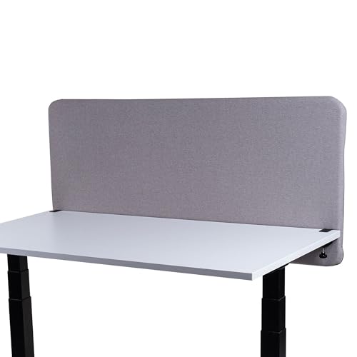 FIX 2 PLACE Akustik Trennwand 140 x 65 cm Almond Beige für Schreibtisch Freistehender Schreibtischteiler Sicht- und Geräuschschutz von FIX 2 PLACE