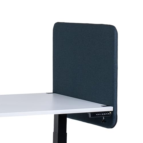 FIX 2 PLACE Akustik Trennwand 80 x 65 cm Gray Blue für Schreibtisch Freistehender Schreibtischteiler Sicht- und Geräuschschutz von FIX 2 PLACE