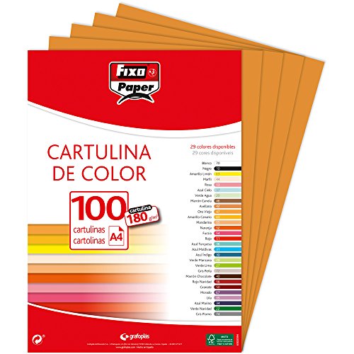 Fixo 11110442 – Pack 100 Karton, A4, Farbe Havanna von Fixo