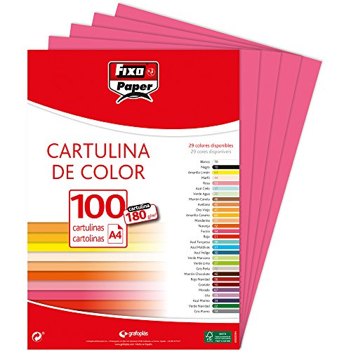 Fixo 11110454 – Pack 100 Karton, A4, Fuchsia von Fixo