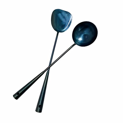 Traditionelles handgefertigtes Spatel und Schöpflöffel-Wok-Werkzeug-Set, chinesische Schöpfkelle und Spatel, 40,1 cm Wok-Utensilien von FJNATINH