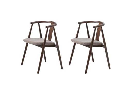 FJORDFORM Eszimmerstuhl, 2'er stühlen, Melange Sitz, Chair, Latte, Smoked Eiche, One Size FJORDFORM Eszimmerstuhl, 2'er stühlen, Melange Sitz, Chair, Latte, Smoked Eiche, One Size von FJORDFORM