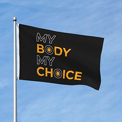 My Body My Choice-Flagge, 90 x 150 cm, doppelseitig, langlebig, für den Außenbereich, dekoratives Banner, Polyester, Heimflaggen, Hof, Rasen, Willkommensflagge von FJQWKLF