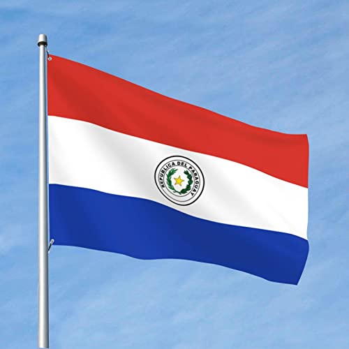 Robuste Flagge von Paraguay, 4 x 6 Fuß, langlebiges Banner für den Außenbereich, Willkommensflagge für Zuhause, Party, Terrasse, Dekoration von FJQWKLF