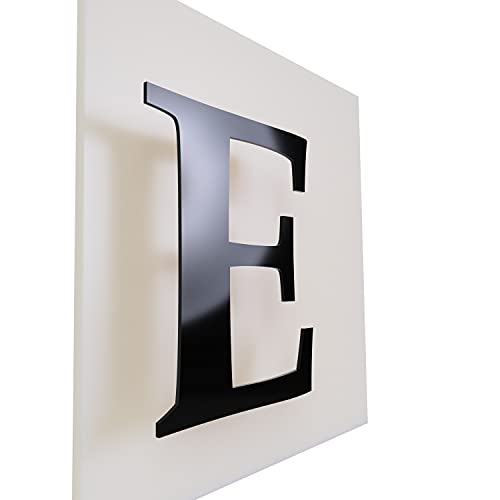 Ziffern für das Haus/Hausnummer 30cm Aluminium glänzend schwarz (E) von FLEXISTYLE