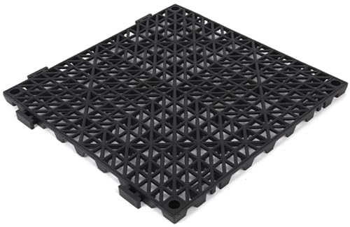 Ineinandergreifende Garagenbodenfliesen, PVC-Modulmatten, rutschfest und selbstentleerend, für Garage/Autowäsche/Werkstatt, abnehmbare Bodenfliesen, 30 x 30 x 1,5 cm, Schwarz, 8 Stück Ineinandergreifende Garagenbodenfliesen, PVC-Modulmatten, rutschfest und selbstentleerend, für Garage/Autowäsche/Werkstatt, abnehmbare Bodenfliesen, 30 x 30 x 1,5 cm, Schwarz, 8 Stück von FLFLF