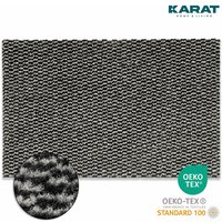 Floordirekt - Schmutzfangmatte Melange Schwarz-Weiß 90x100 cm - Schwarz-Weiß von FLOORDIREKT