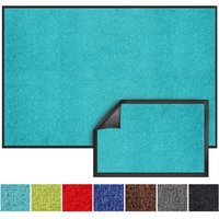 Schmutzfangmatte Monochrom Türkis 60 x 90 cm - Türkis von FLOORDIREKT