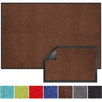 Floordirekt - Schmutzfangmatte Monochrom Braun 40 x 60 cm - Braun von FLOORDIREKT