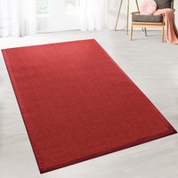 Sisal-Teppich Amazonas Rot Mit Bordüre 70 x 130 cm - Rot von FLOORDIREKT