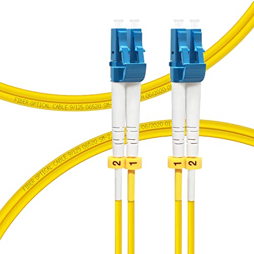 FLYPROFiber 0.5M OS2 LC auf LC LWL Glasfaser Patchkabel | Längenoption: 0,2m-200m, 1G/10GB Singlemode Duplex LC-LC 9/125um SMF-LWL Kabel LSZH 0.5 Meter von FLYPROFiber