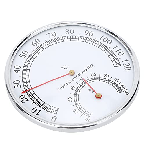 FOLOSAFENAR 2 in 1 Sauna-Thermometer, Sauna-Thermometer mit klarem Zifferblatt für Luftfeuchtigkeit für den Innenraum von FOLOSAFENAR