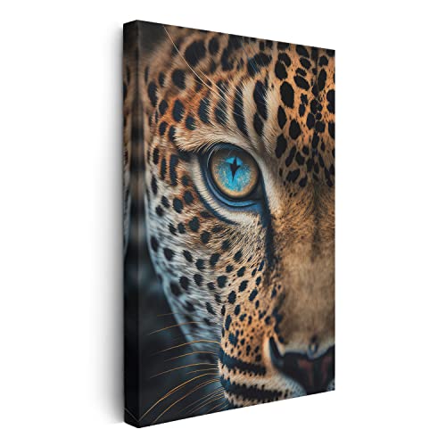FOMACO Inspiring Art - Leoparden Wandbild - Leopard Grace - Animals Leinwand Hochformat - 50 x 75 cm - ColorWorld - Coole Tier-Porträts & Animals Closeup Kunstdruck Bilder von FOMACO Inspiring Art