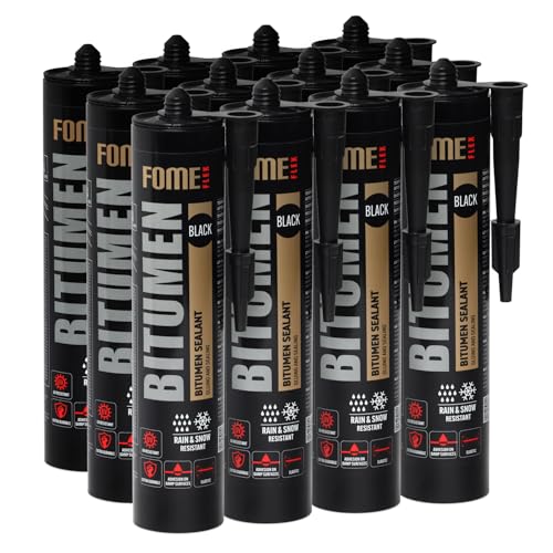 Fome Flex Bitumendichtstoff 12x300 ml – Wasserdichte Dichtmasse für Außen, Dachreparaturmasse für Bitumenoberflächen – Perfekte Abdichtung für Profis Fome Flex Bitumendichtstoff 12x300 ml – Wasserdichte Dichtmasse für Außen, Dachreparaturmasse für Bitumenoberflächen – Perfekte Abdichtung für Profis von FOME FLEX
