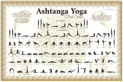 Ashtanga Yoga First Series Metall-Blechschilder, Yoga-Wissen, Druckposter, Yoga-Studio, Unterricht, Referenz, Heimclub, Wohnzimmer, Wandkunst, Dekoration, 20 x 30 cm von FONALO