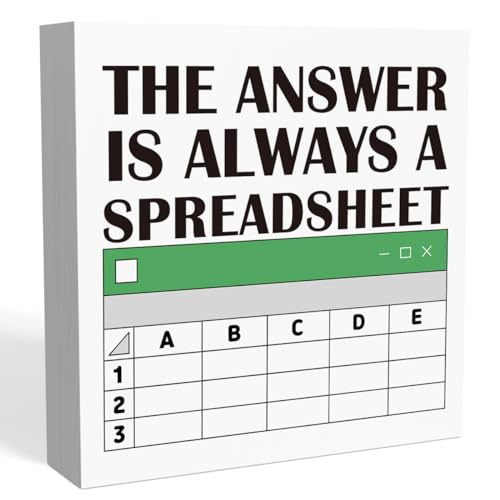 Spreadsheet Schild mit Aufschrift "The Answer is Always A Spreadsheet", lustiges Geschenk für Buchhalter, Excel-Geschenk für Kollegen, CPA-Geschenke, lustige Büro-Dekoration, 12,7 x 12,7 cm von FONALO