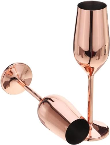 Sektgläser Edelstahl 200 ml rose gold, unzerbrechlich, BPA-frei, für Hochzeit Partys und Jahrestag, 3 Farben, Edelstahl, rose gold, 200 ml… von FOOLS ALIBAI