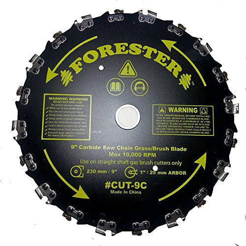 FORESTER Freischneider-Klingen – Trimmer-Kettensägeblatt – zum Trimmen von Bäumen, Schneiden von Schnur, Unterbürste und mehr – 20 Zähne 22,9 cm Rundbürstenklinge von FORESTER