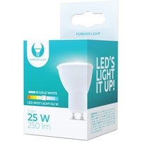 Forever - 2 Stück] Light GU10 led Lampe, Spot 3W (ersetzt 25), 6000K Kaltweiß, led Leuchtmittel 250 Lumen von FOREVER
