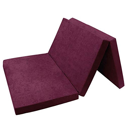 FORTISLINE Klappmatratze Gästematratze 19. Violett XXL - 195x120x8cm W396_19 von FORTISLINE