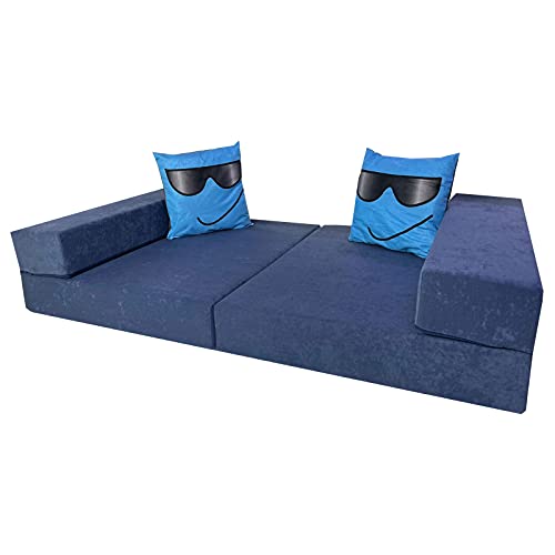 FORTISLINE Klappmatratze Gästematratze Double Größe 174x78x13cm (Blau) von FORTISLINE