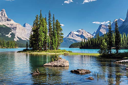 GEBIRGE Fototapete VLIES-400x260 cm (3799A)-Natur Landschaft Berge See Wald Fluss Bäume Alpen Wandtapete-Inkl. Kleister-Vliestapete Bild Dekoration Wand-Dekor Moderne Motiv-Tapete Panorama Poster XXL von FOTOTAPETENDRUCK