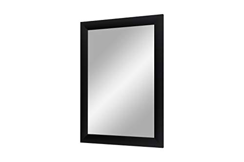 FRAMO Trend 35 - Wandspiegel 40x120 cm mit Rahmen (Schwarz matt), Spiegel nach Maß mit 35 mm breiter MDF-Holzleiste - Maßgefertigter Spiegelrahmen inkl. Spiegel und Stabiler Rückwand mit Aufhängern von FRAMO