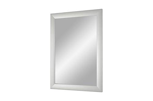 FRAMO Trend 35 - Wandspiegel 50x110 cm mit Rahmen (Silber matt), Spiegel nach Maß mit 35 mm breiter MDF-Holzleiste - Maßgefertigter Spiegelrahmen inkl. Spiegel und Stabiler Rückwand mit Aufhängern von FRAMO