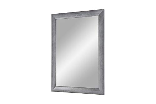 FRAMO Trend 35 - Wandspiegel 70x80 cm mit Rahmen (Grau gewischt), Spiegel nach Maß mit 35 mm breiter MDF-Holzleiste - Maßgefertigter Spiegelrahmen inkl. Spiegel und Stabiler Rückwand mit Aufhängern von FRAMO