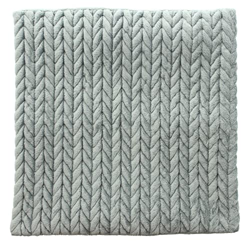 FRANK FLECHTWAREN Kissenhülle Zopfmuster, grau, Rückseite Uni, verdeckt eingearbeiteter Reißverschluss, 100% Polyester, 45 x 45 cm, passende Innenkissen Art. B09DYJYZ9G & B086LGG848 FRANK FLECHTWAREN Kissenhülle Zopfmuster, grau, Rückseite Uni, verdeckt eingearbeiteter Reißverschluss, 100% Polyester, 45 x 45 cm, passende Innenkissen Art. B09DYJYZ9G & B086LGG848 von FRANK FLECHTWAREN