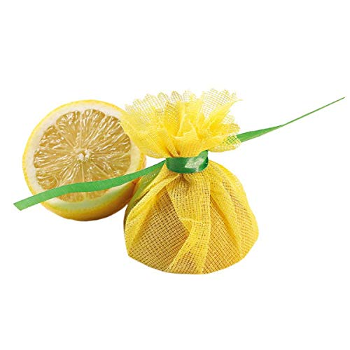 Lemon Wrap, Zitronen-Serviertuch, Lebensmittelecht, mit Krawatte VE: 10 x 100 Stück, Farbe:gelb-grün von FRANZ MENSCH