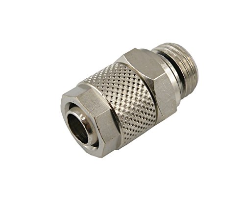 Gerade Schlauchverschraubungen mit zylindrischem Außengewinde Messing vernickelt (G 1/8" - 10 x 8 mm) von fittingstore