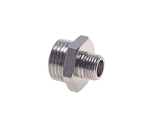 Reduziernippel mit zylindrischem Außengewinde Messing vernickelt Reduzierdoni Druckluft Wasser Installation Fittinge (G 1/2" x G 1/4") von fittingstore