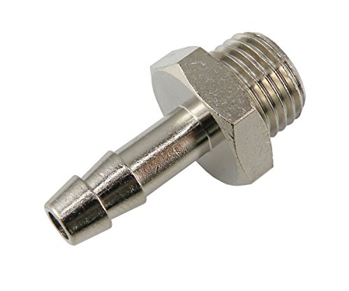 Schlauchtülle mit Außengewinde Messing vernickelt PN 16 (G 3/8" - 9 mm) von fittingstore