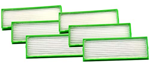 Premium Ersatzteile 6 Hepafilter Allergiefilter geeignet für Vorwerk Saugroboter VR 200 VR 300 von FSProdukte