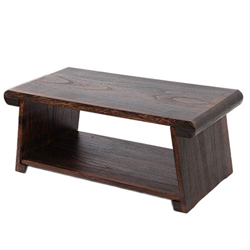 FSYM Holztisch mit klappbaren Beinen, einfacher niedriger Tisch, Couchtisch, Mitteltisch, natürliches Massivholz, Bett, Sofa, Wohnzimmer, ideal für die Seite, platzsparend, 60 cm x 35 cm x 23 cm von FSYM