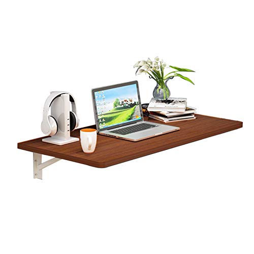 FSYM Wandklappbarer Schreibtisch, multifunktionaler schwimmender Schreibtisch für Zuhause, Computertisch, platzsparender hängender Wandtisch aus Holz für Arbeitszimmer, Wohnzimmer oder Balkon von FSYM