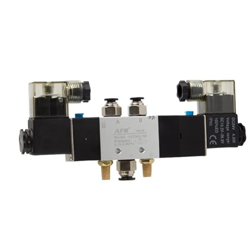 Pneumatischer 5-Wege-Luftmagnetventilblock mit zentraler Schließung, Verteilerplatte, AC220V, DC24V(Color:4V230P-08 AC220V,Size:With 12mm) von FTMRBOQI