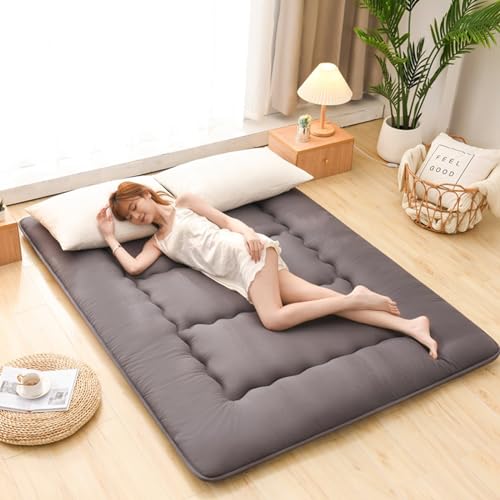 FUNEAER Japanische Bodenmatratze Futon Matratze, Verdicken Tatami Matte Isomatte Faltbare Roll-Up Matratze Atmungsaktive Faltbare Bodenbett Schlafbett, Tragbare Campingbett(Color:,Size:0.9mx2.0m) von FUNEAER